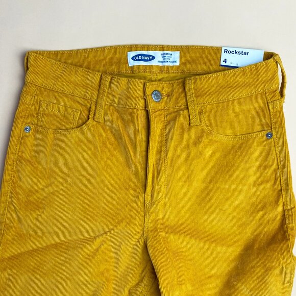 NWT Old Navy High-Waisted Rockstar Super Skinny Corduroy Pants - Size 4 - Picture 5 of 5
